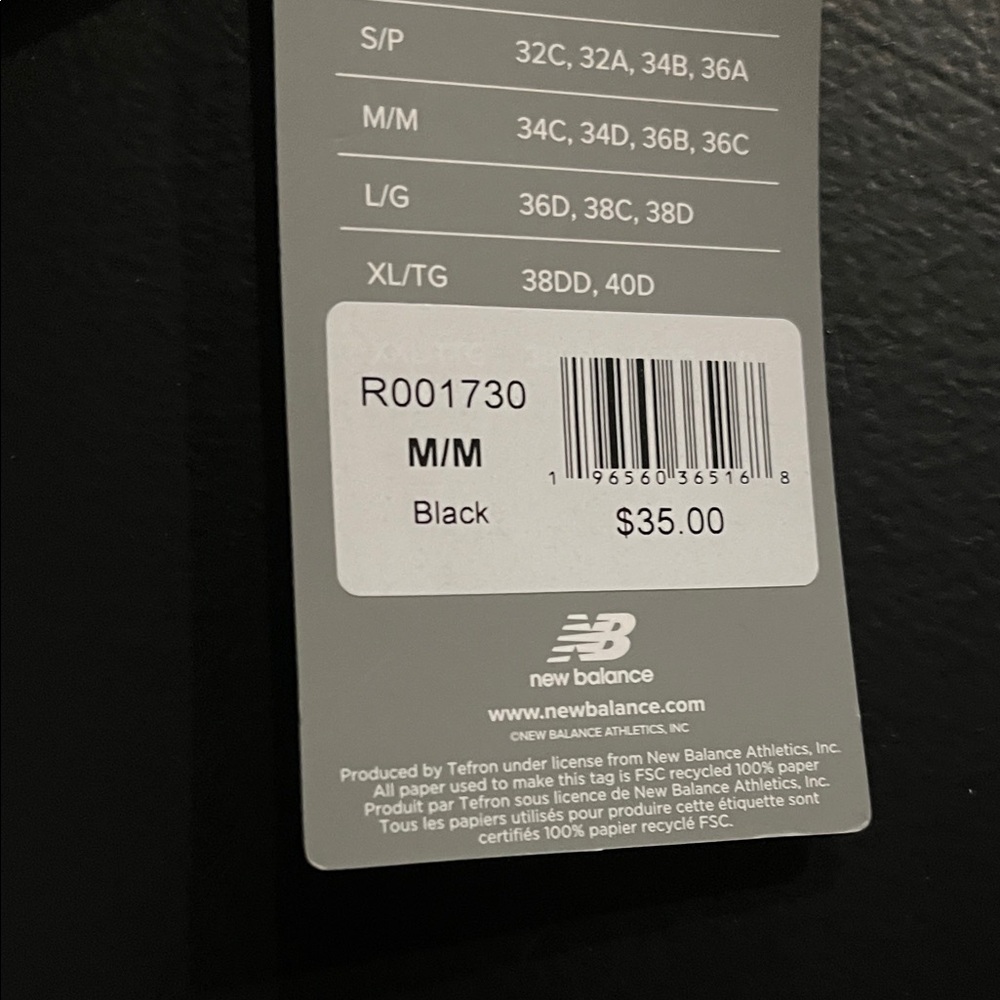 💁♀️WOMENS SPORTS BRA WOMENS New Balance Women's black Sports Bra with Front Zip - Picture 2 of 6